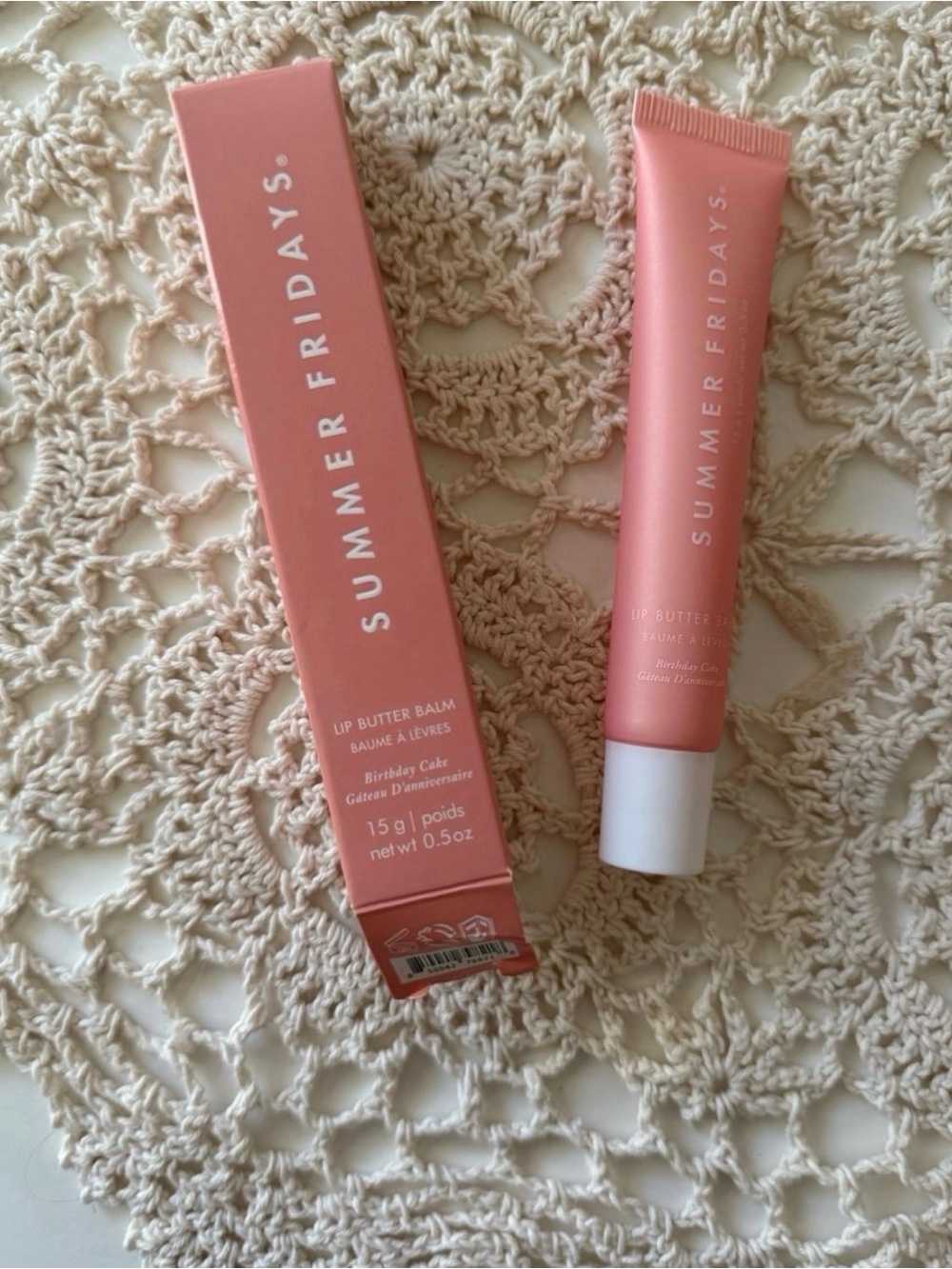 Summer Fridays Lip Butter Balm — birthday cake  Pink